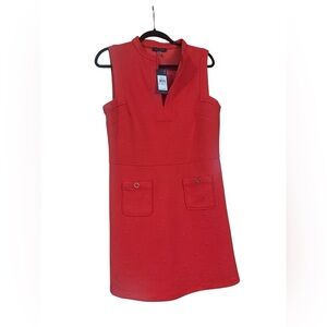 Tommy Hilfiger Red Sleeveless Dress with Pockets